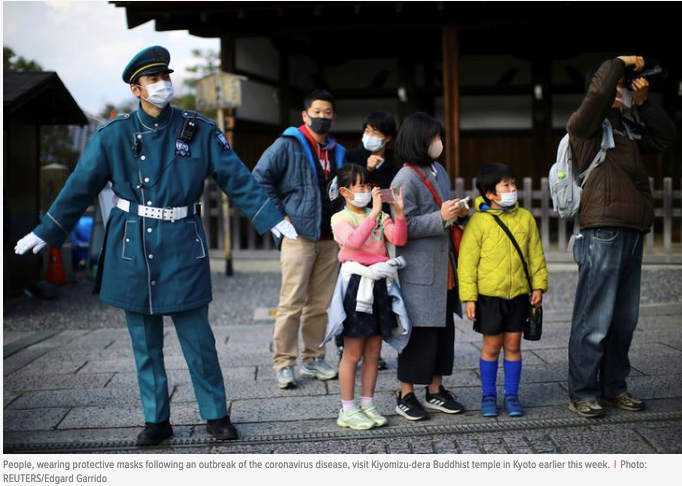 Gesichtmasken gehören zum Alltag in Japan